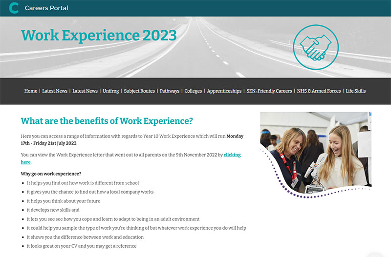 high school work experience opportunities